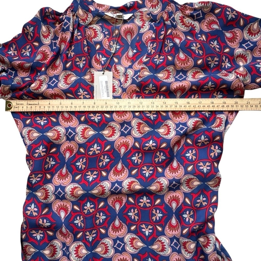 NWT! Tucker Silk Long Sleeve Polo Belted Shirt‎ Dress | Women’s Size Large - Picture 6 of 11